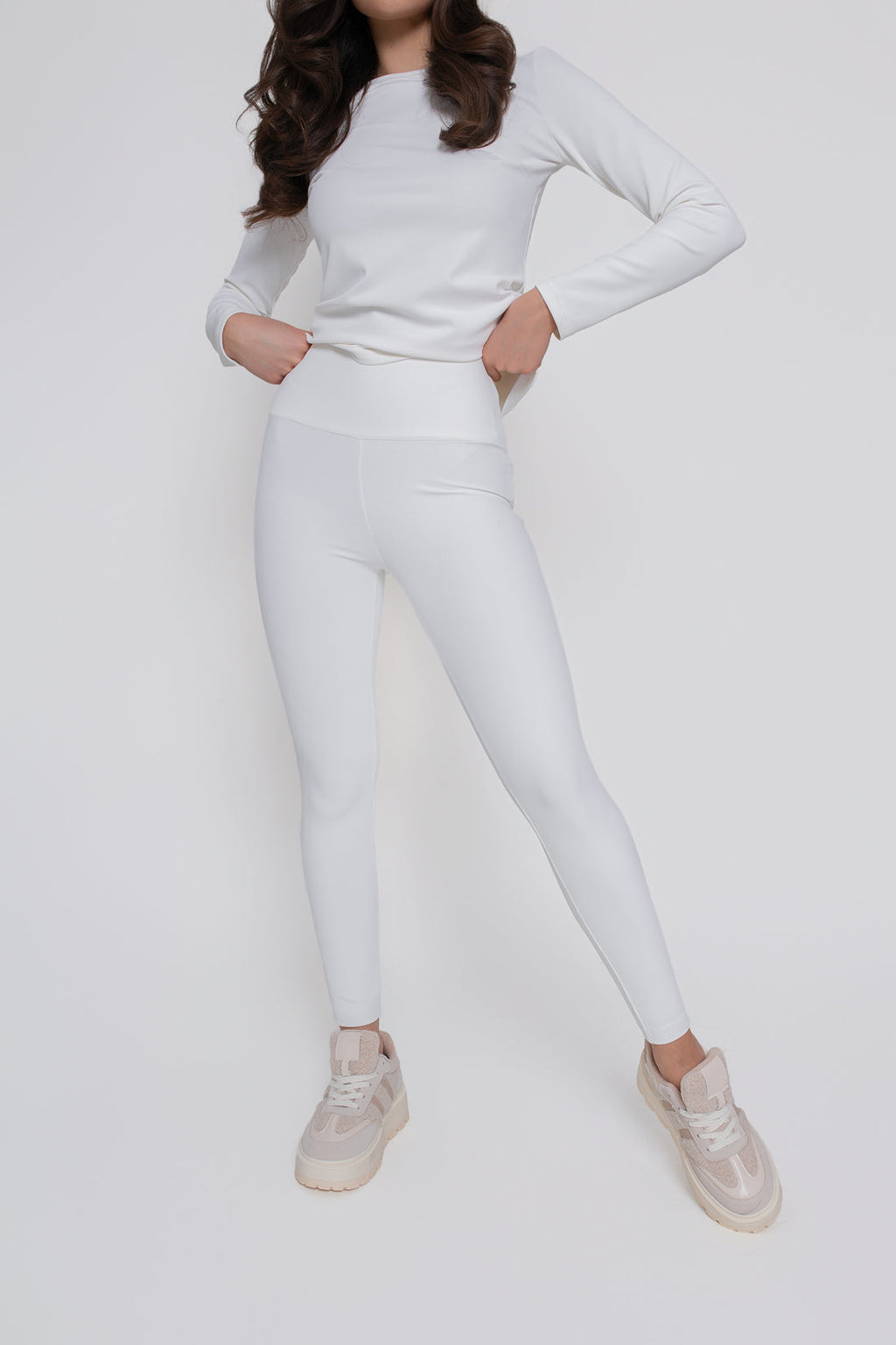 Leggings pour femme à rayures, taille haute