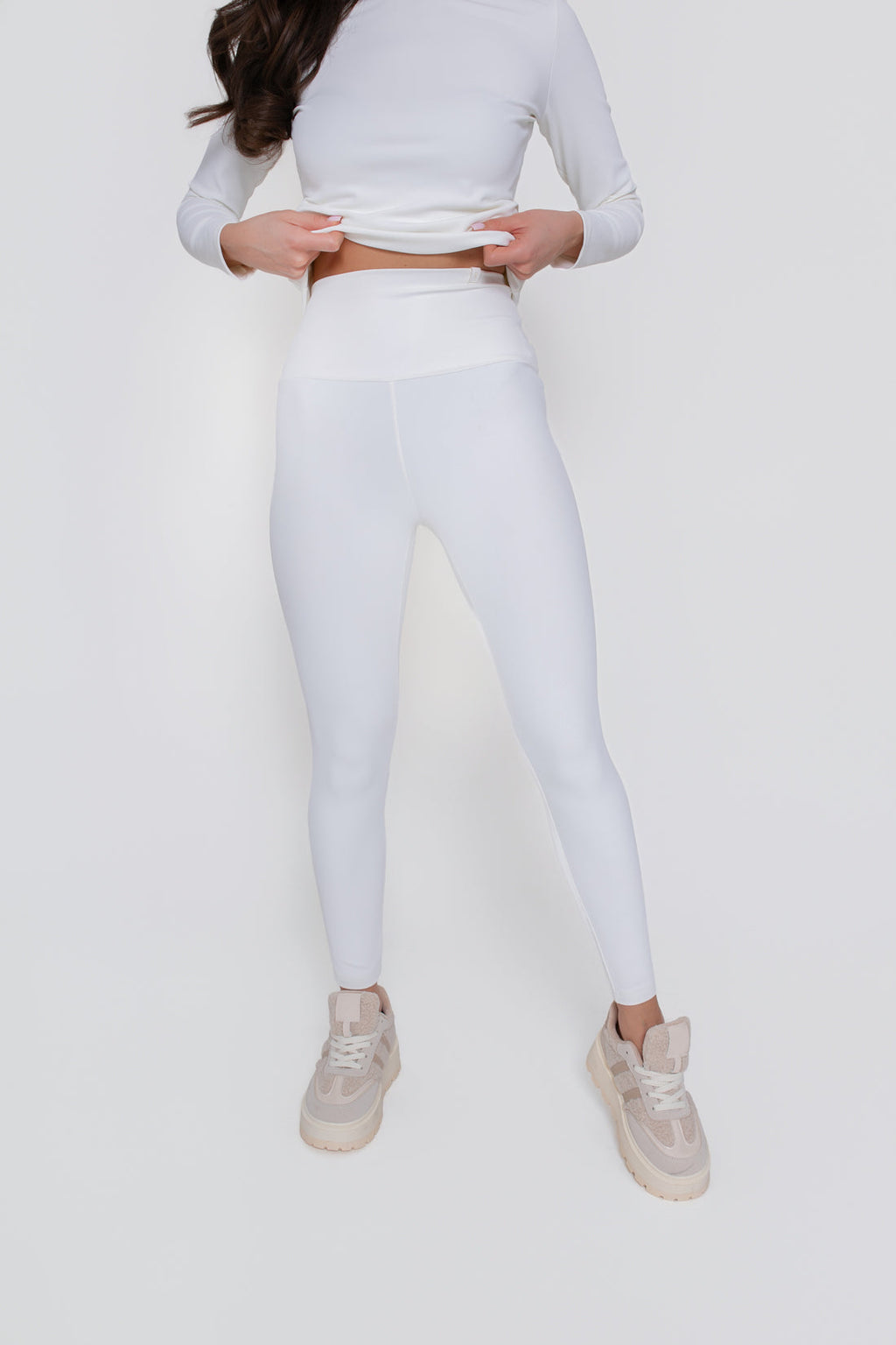 Leggings pour femme à rayures, taille haute