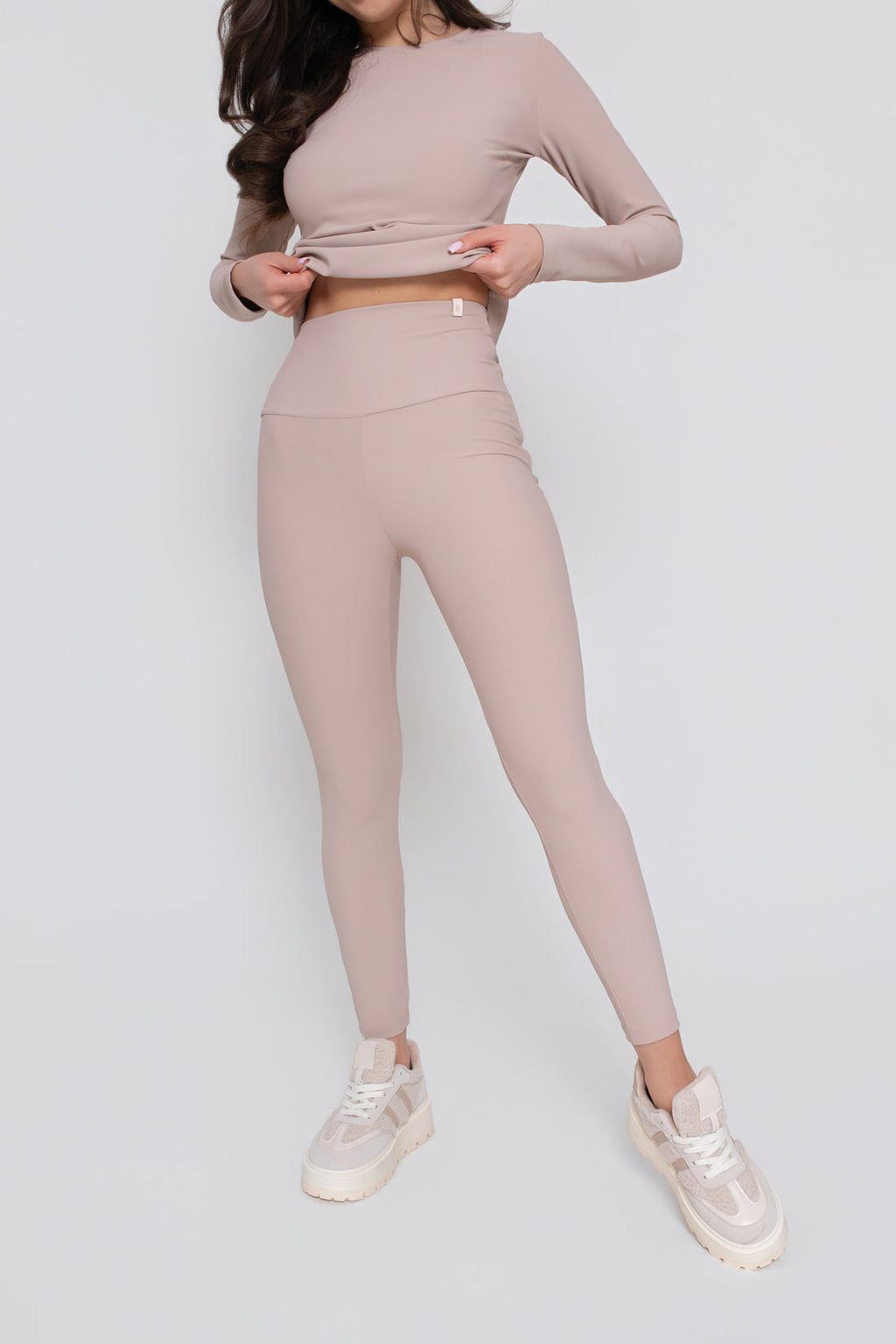 Leggings pour femme à rayures, taille haute