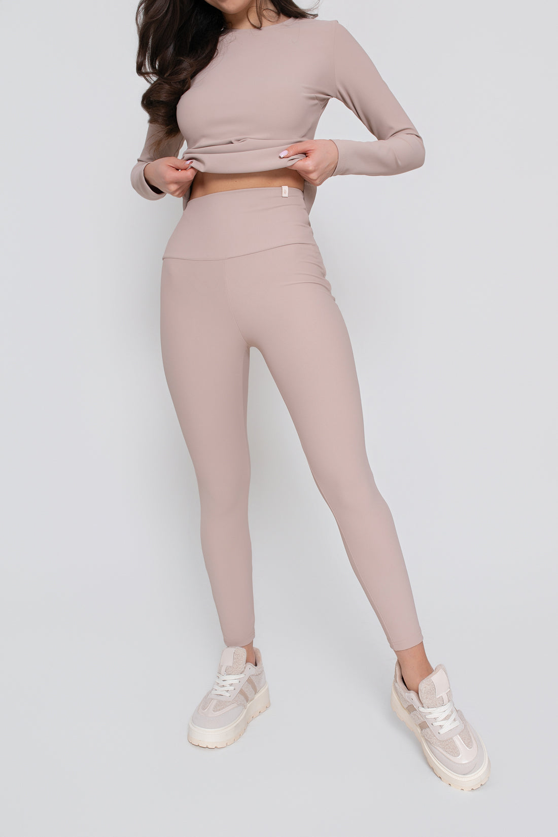 Leggings pour femme à rayures, taille haute