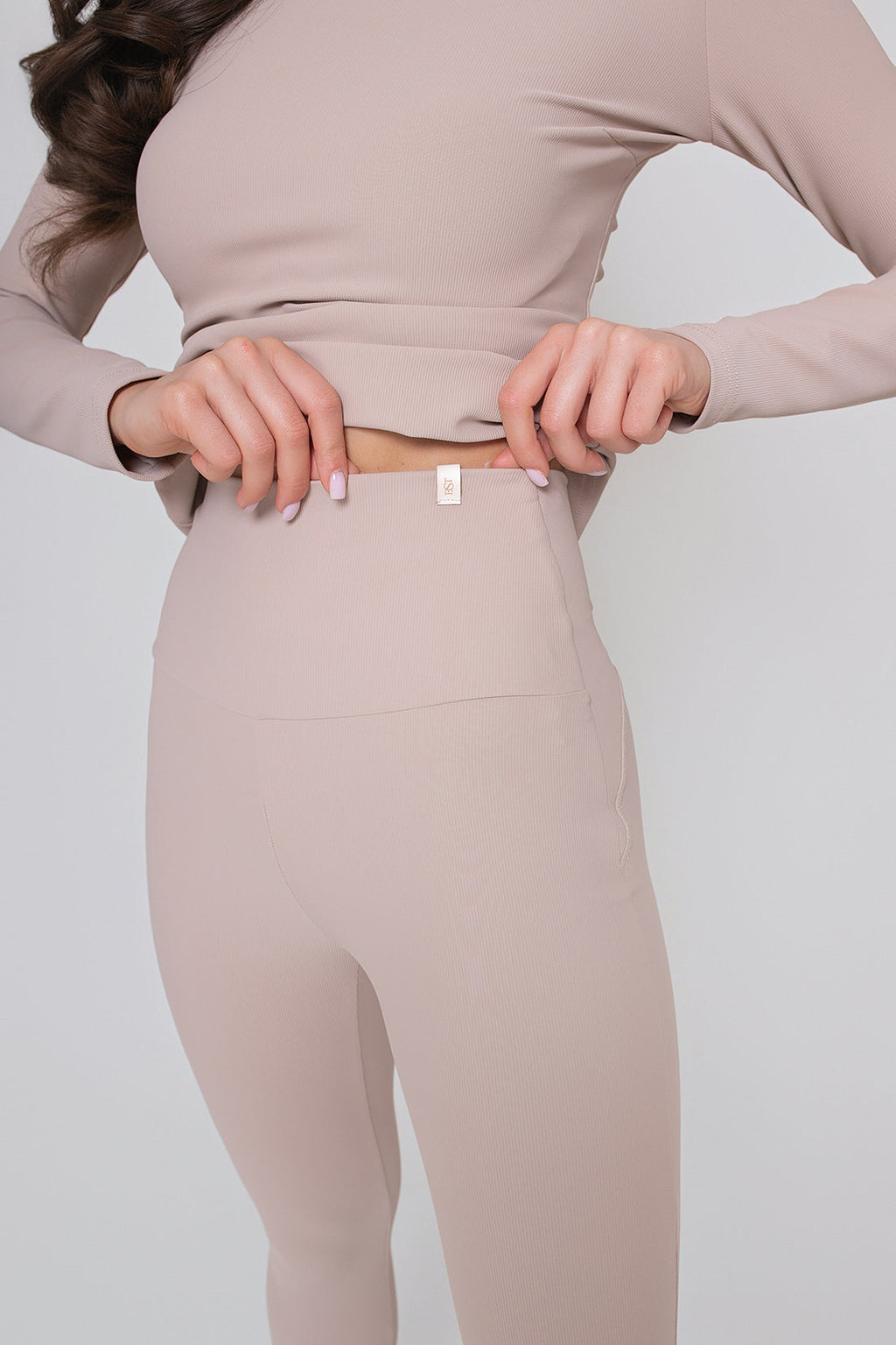 Leggings pour femme à rayures, taille haute