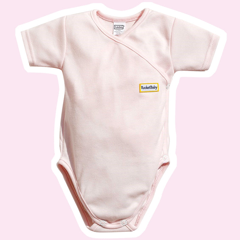 Bodysuit Kimono Short Sleeve Baby Pink-1