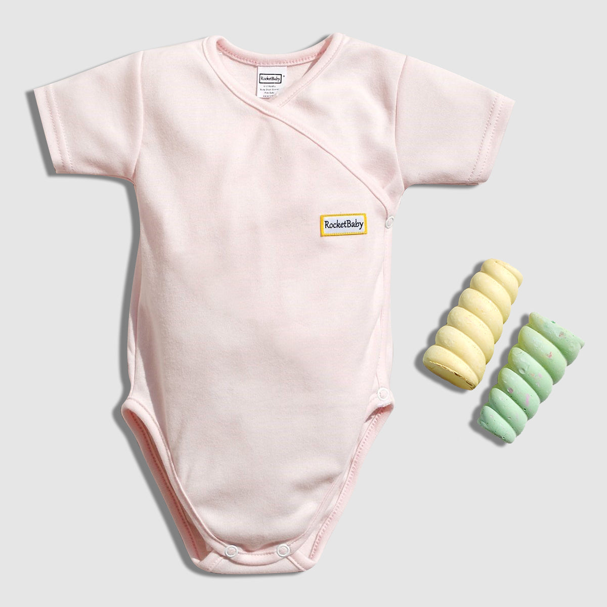 Bodysuit Kimono Short Sleeve Baby Pink-2