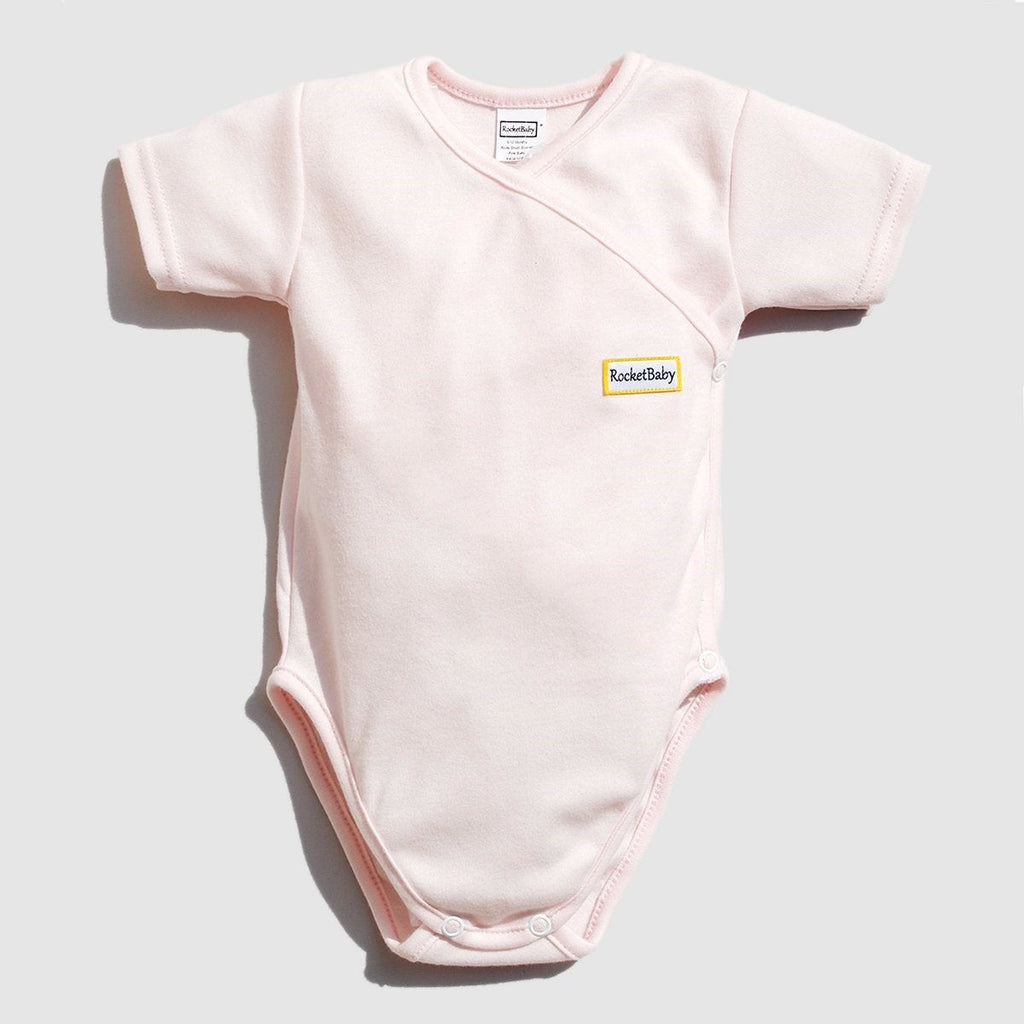 Bodysuit Kimono Short Sleeve Baby Pink-0