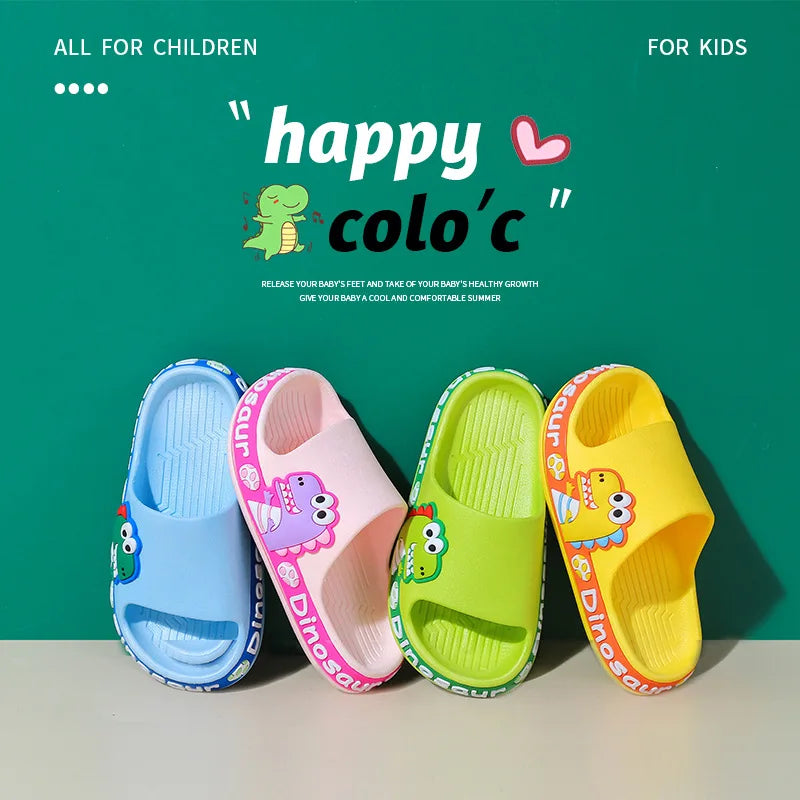 Non-slip Rubber Slippers Dinosaur for Children Multi-variant-1