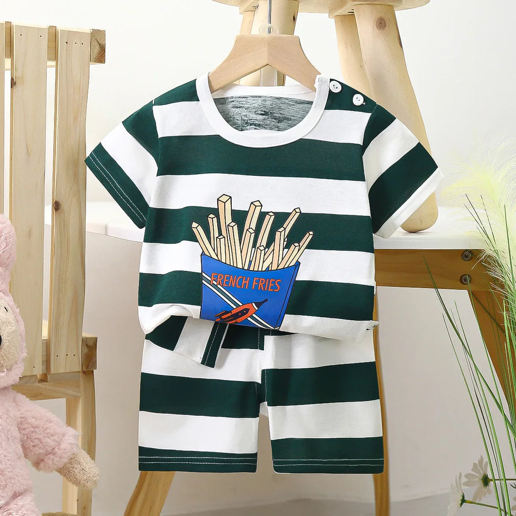 2pcs set Shirt and Pants for Children multivariant-7
