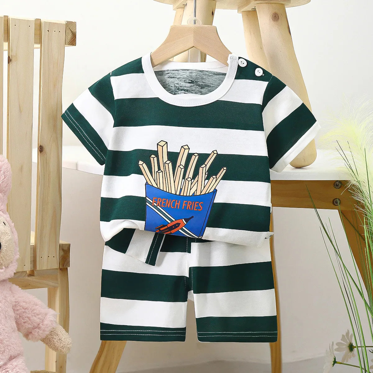 2pcs set Shirt and Pants for Children multivariant-7