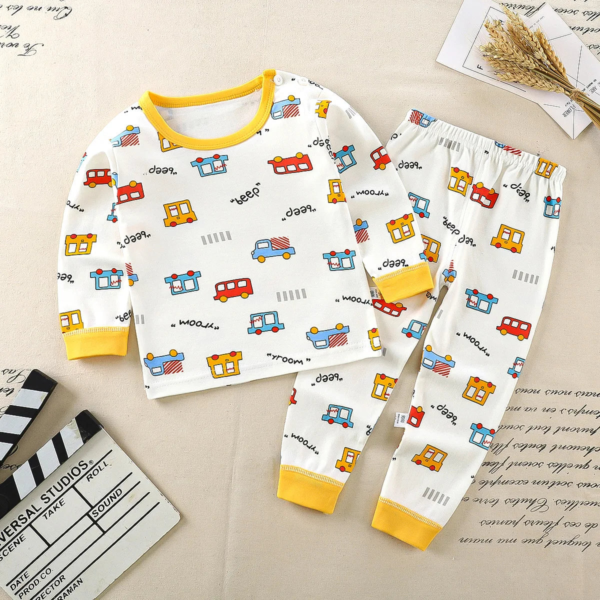 Two Piece Cotton Pajamas-0