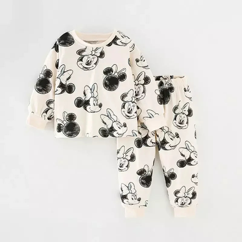 2 pcs set cotton pajamas for children multivariant-2