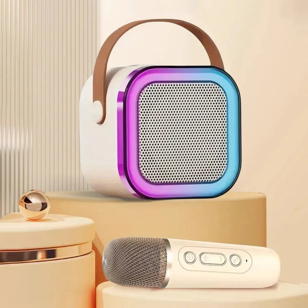 Mini Karaoke for Children and Adults Bluetooth 1 or 2 Microphones-3