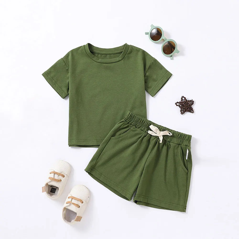 2-piece T-shirt and shorts tracksuit set for children Multivariant-3