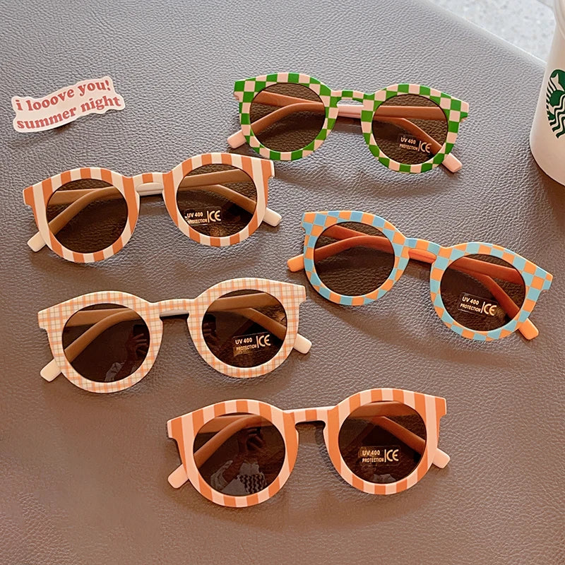 Colored "Checkered" sunglasses for children multivariant-0