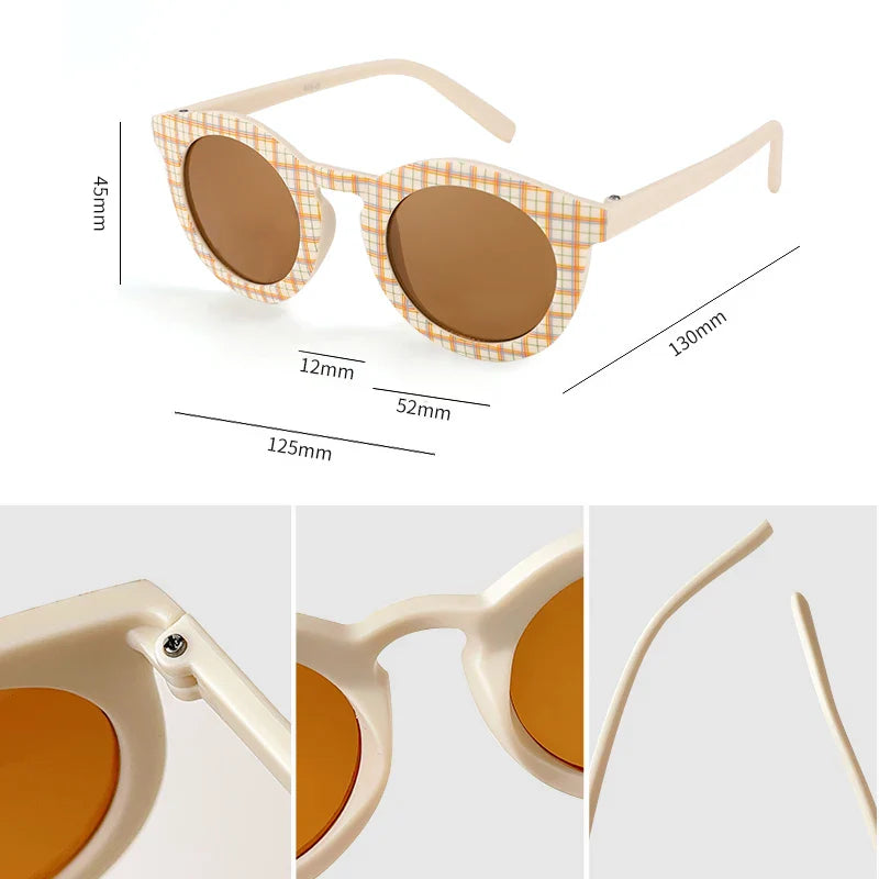Colored "Checkered" sunglasses for children multivariant-3