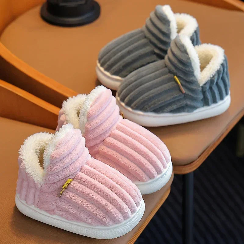 Multicolored Warm and Breathable Non-slip Slippers for Children-0