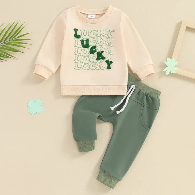 Pants and Sweatshirt Set for children "Lucky" square-0