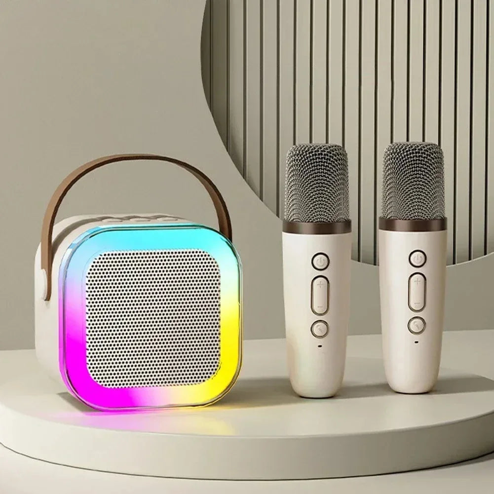 Mini Karaoke for Children and Adults Bluetooth 1 or 2 Microphones-1