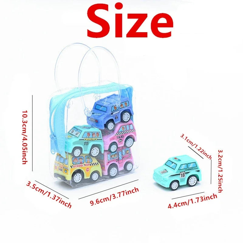 6pcs Car Model Toy Set with organizer bag for children multivariant-4