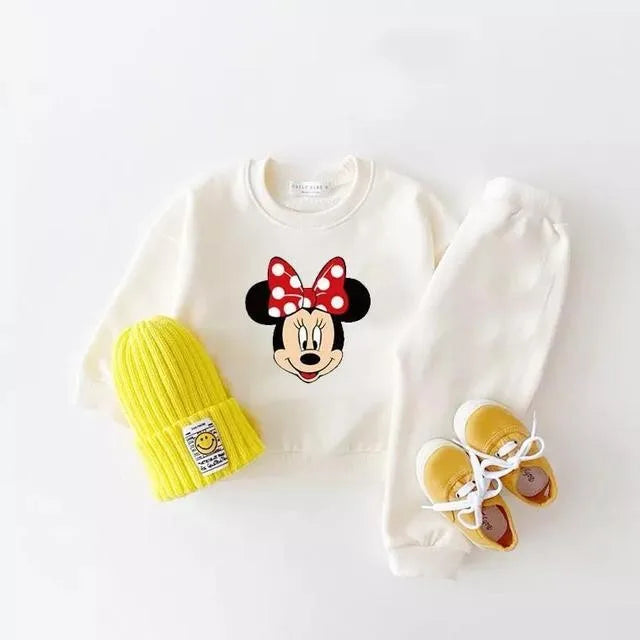 2-Piece Cartoon Sweatshirt and Pants Tracksuit Set for Children Multivariant-0