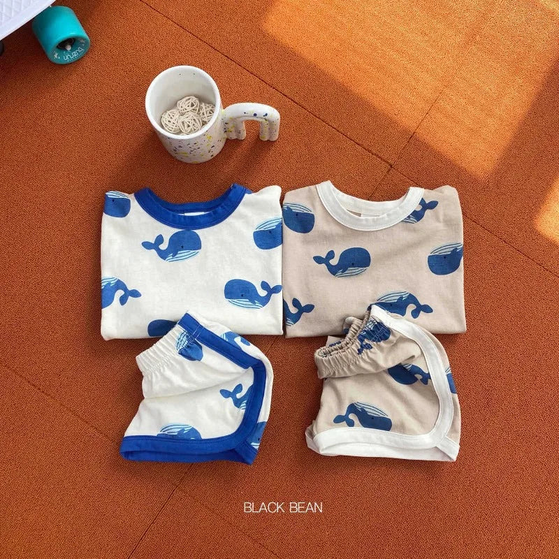 Set Tuta 2 Pezzi Maglietta e Shorts per bambini multivariante-1