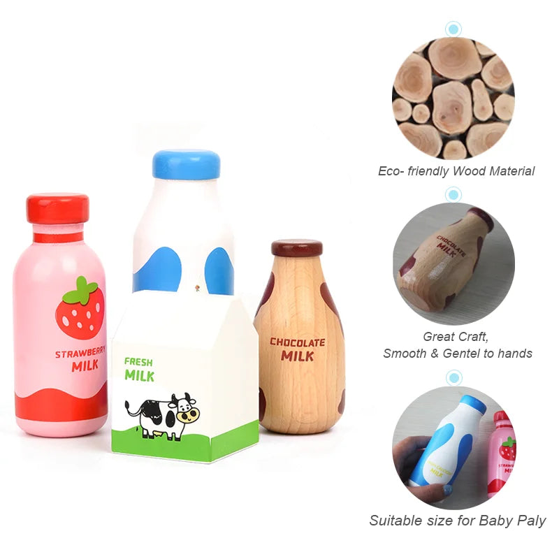 Wooden Toy Food and Beverage Set Multivariant-1