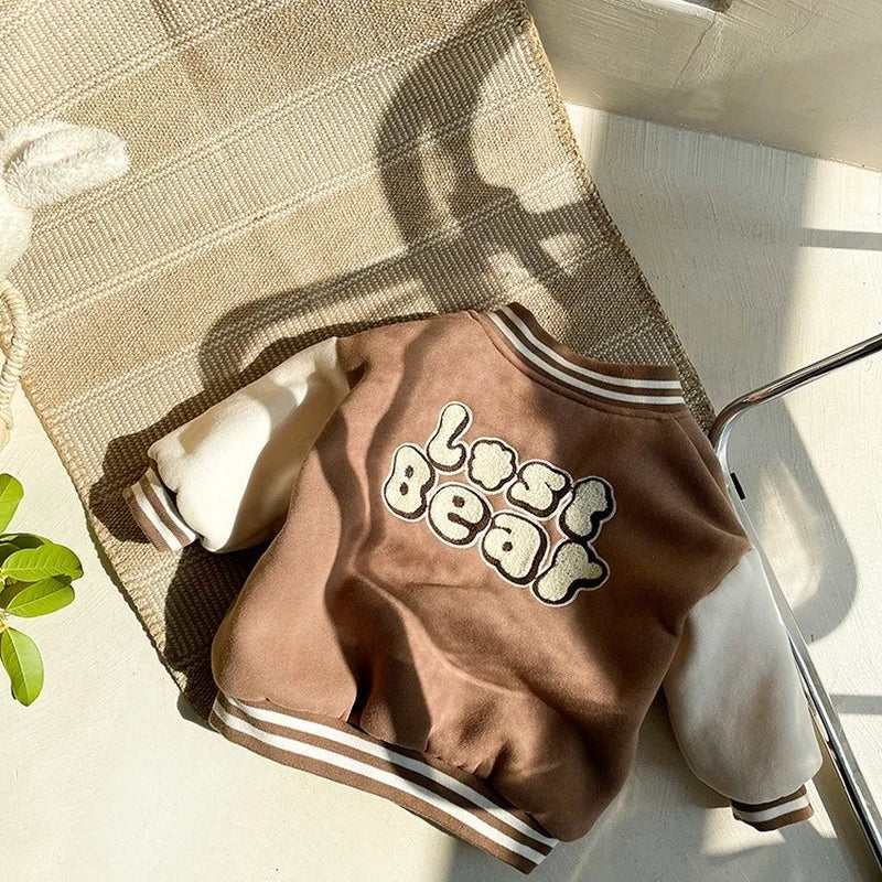 Varsity Jacket with Bear for Children-3