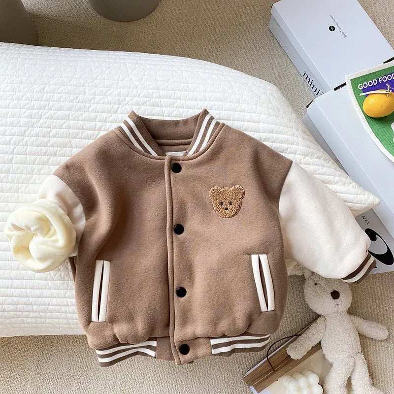 Varsity Jacket with Bear for Children-0