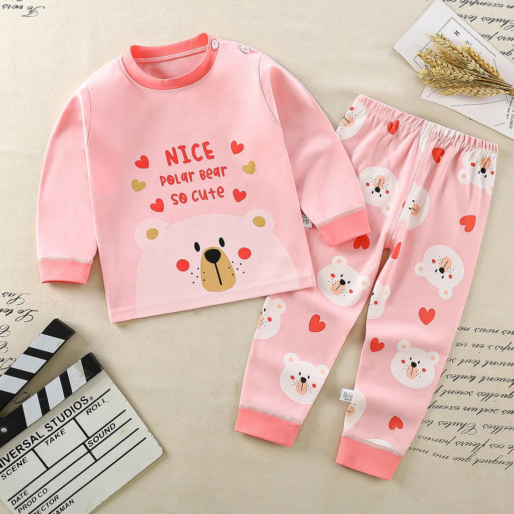 Two Piece Cotton Pajamas-0