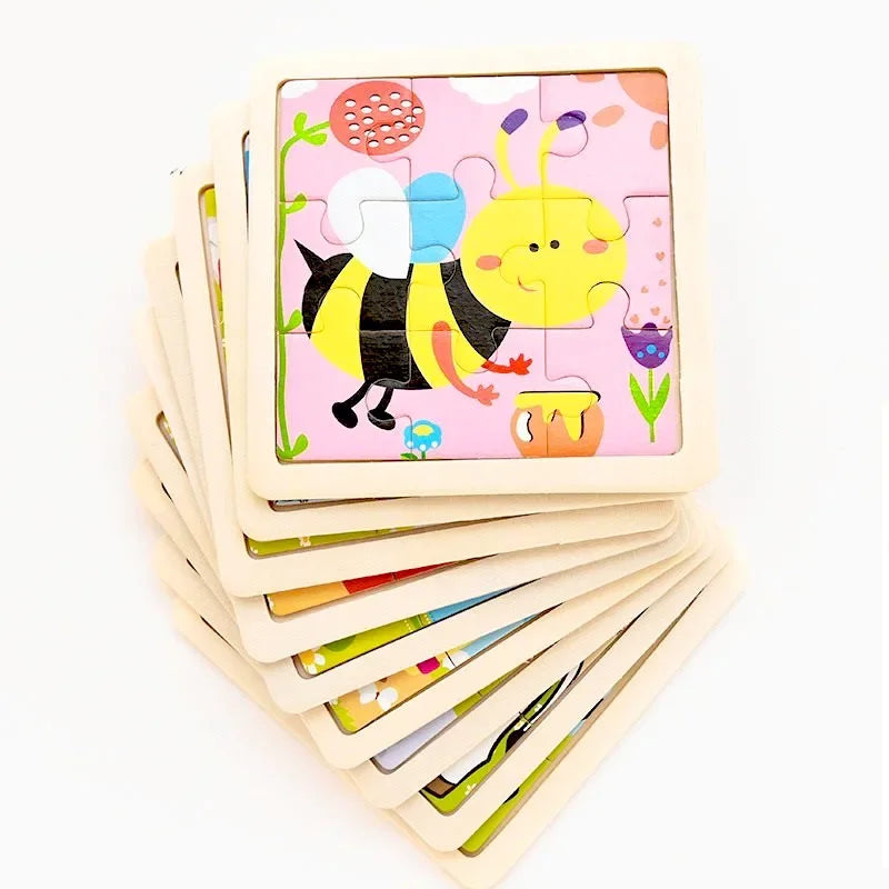 9pcs wooden toy jigsaw multivariant-0