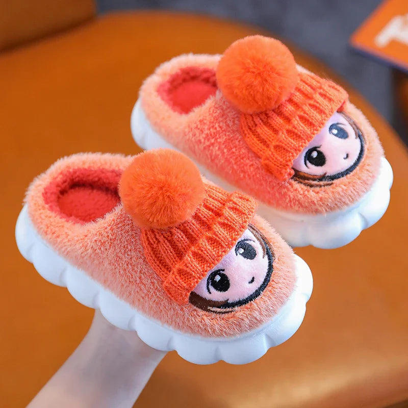 Cartoon Indoor Warm Slippers for Children-2