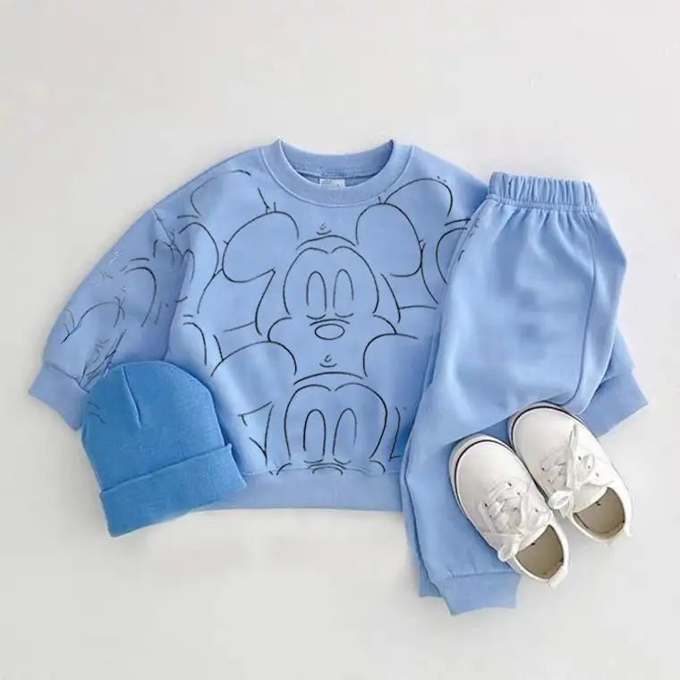2-Piece Cartoon Sweatshirt and Pants Tracksuit Set for Children Multivariant-13