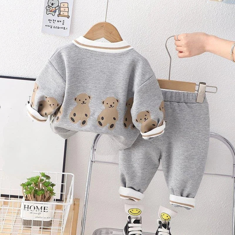 Polo Shirt and Trousers Set with Bears Multivariant-4