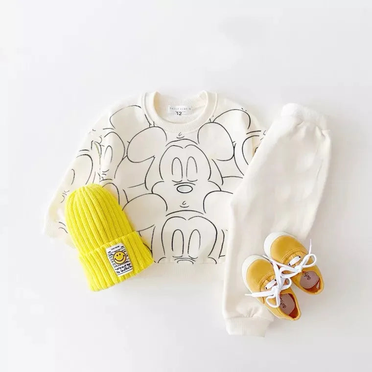 2-Piece Cartoon Sweatshirt and Pants Tracksuit Set for Children Multivariant-4