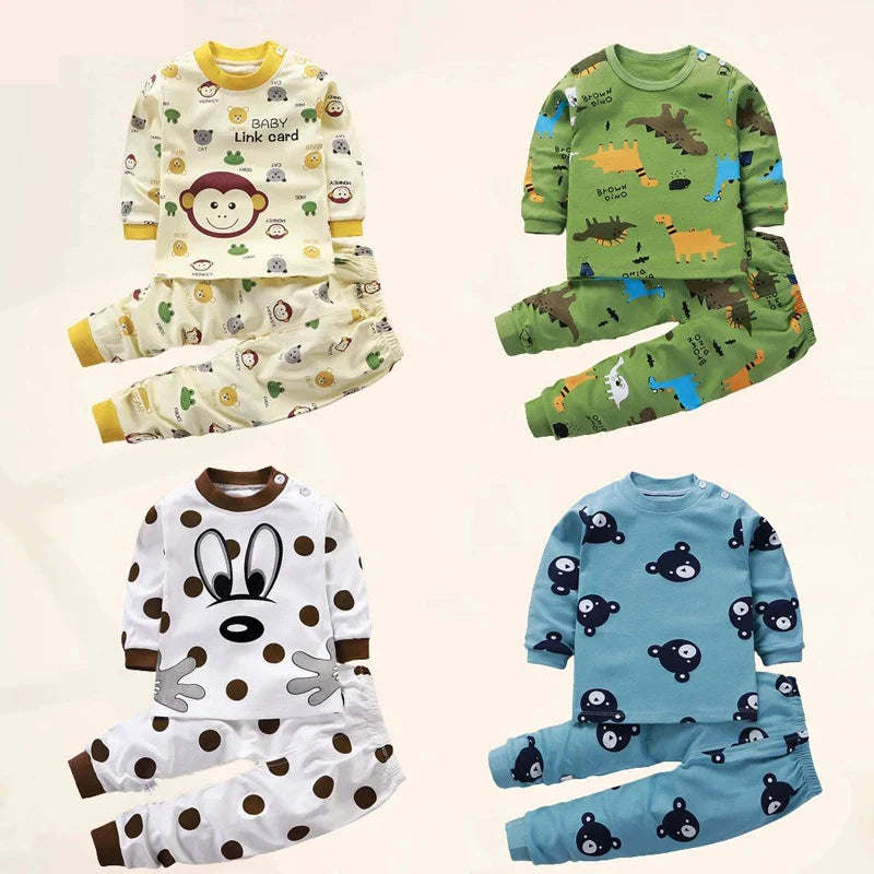 Two Piece Cotton Pajamas-1