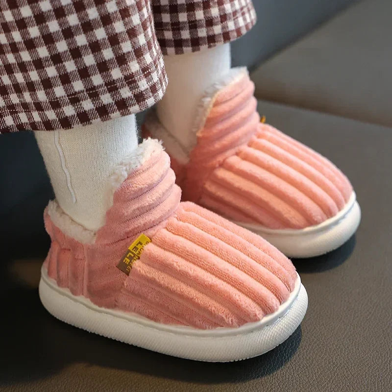 Multicolored Warm and Breathable Non-slip Slippers for Children-3