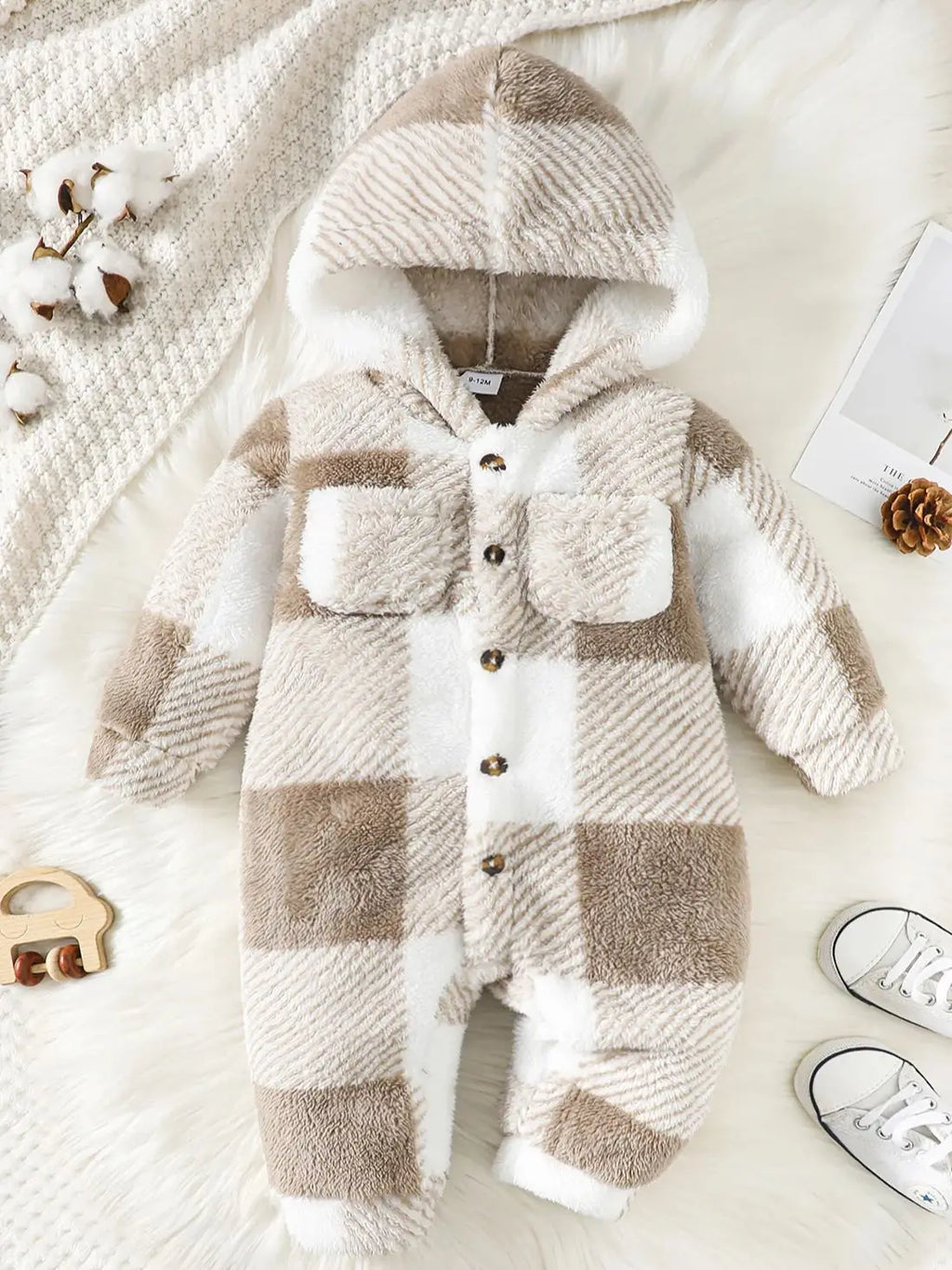 Hooded Romper with Buttons-5