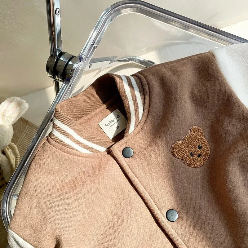 Varsity Jacket with Bear for Children-4