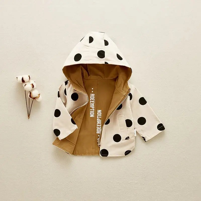 Double Sided Trench Coat with Hoodie for Children Multivariant-2