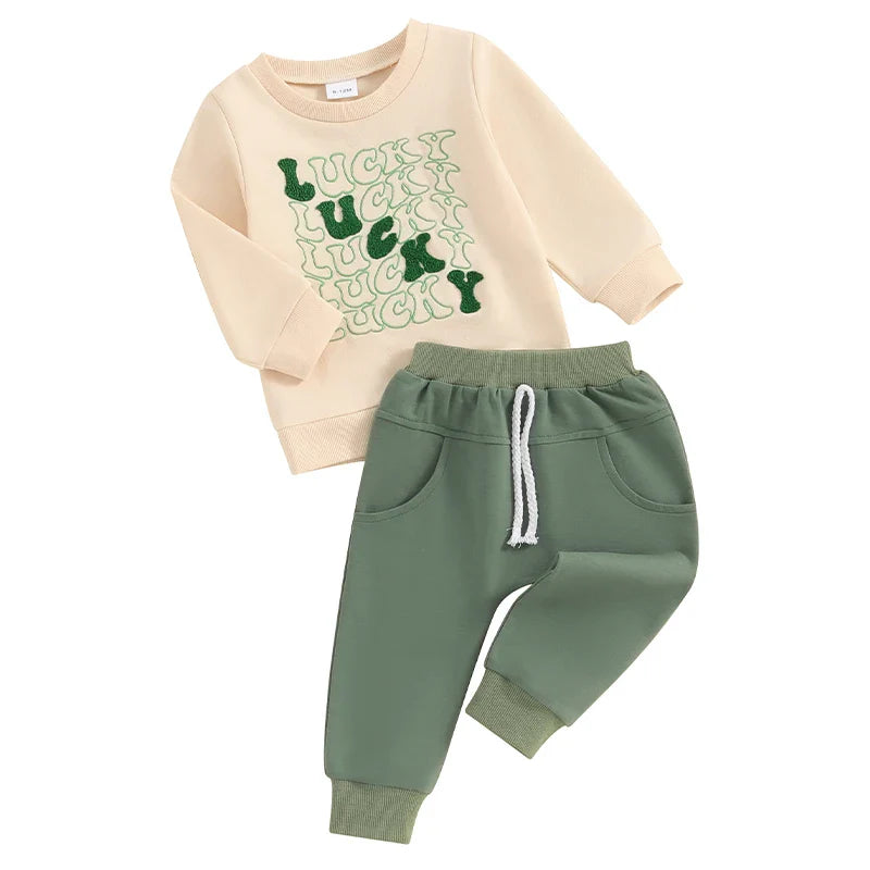 Pants and Sweatshirt Set for children "Lucky" square-1