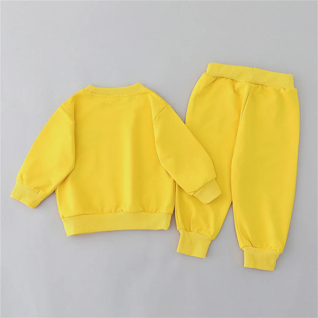 Cotton tracksuit set 2 pcs sweatshirt and trousers for Little Bear children-2