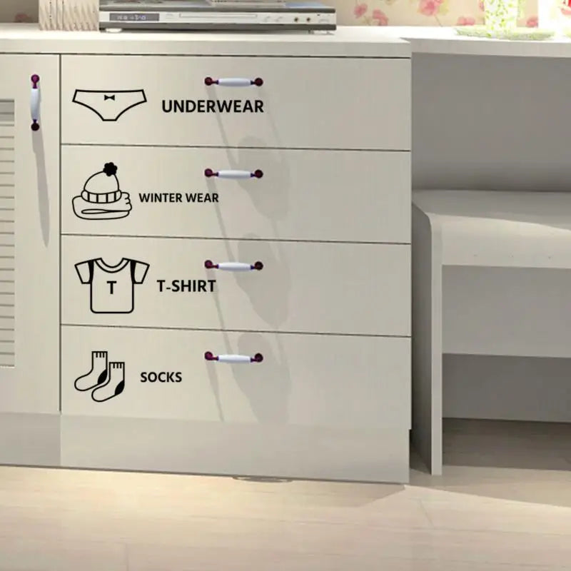 Decorative Stickers for Drawers and Containers - Clothing-4