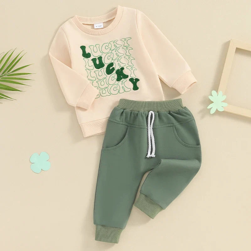 Pants and Sweatshirt Set for children "Lucky" square-3