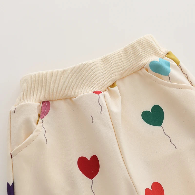 Cotton tracksuit set 2 pcs sweatshirt and trousers for Children Hearts-4
