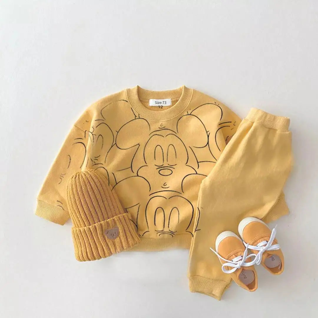 2-Piece Cartoon Sweatshirt and Pants Tracksuit Set for Children Multivariant-11