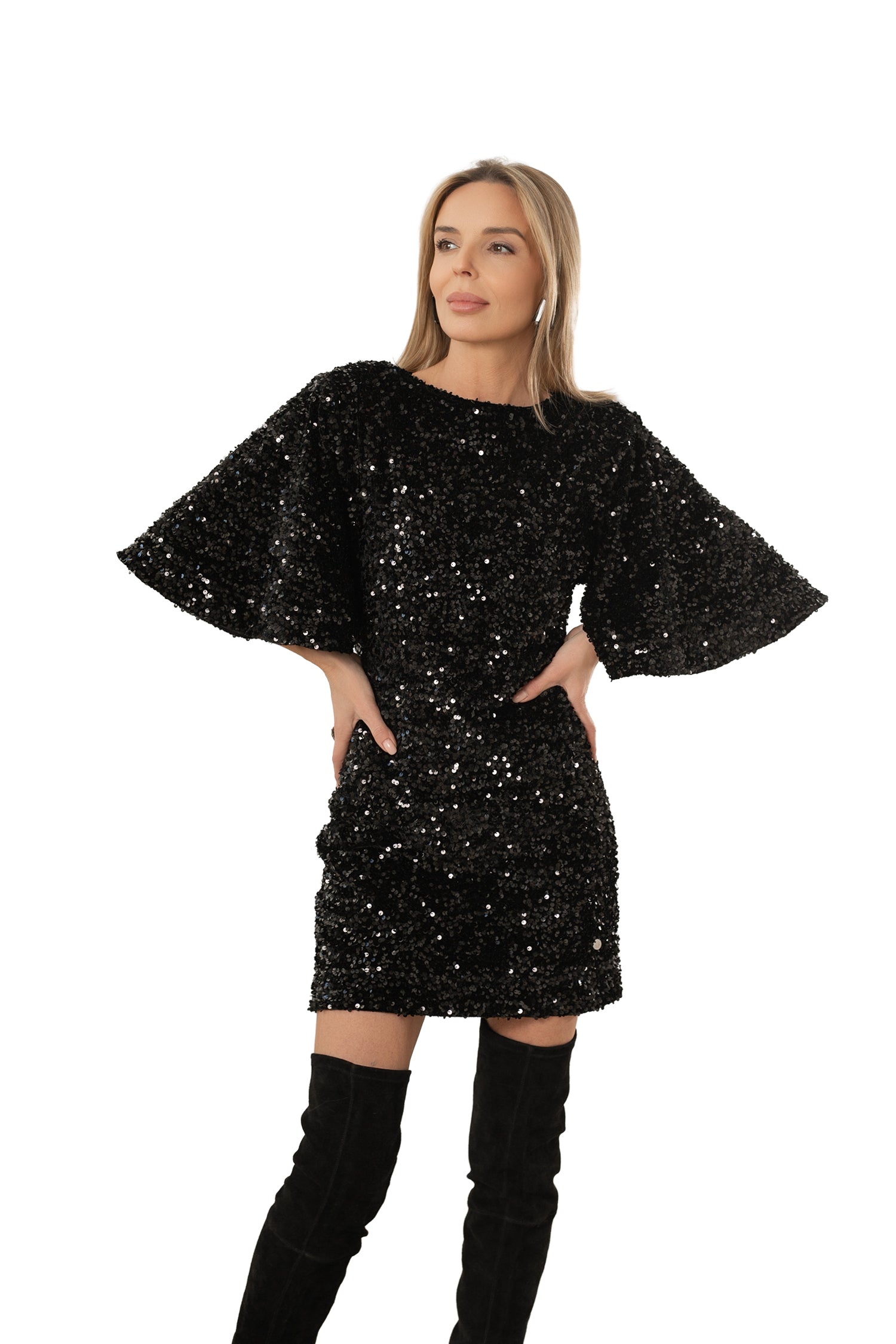 Mini-robe à paillettes - Bastet par Agnieszka Włodarczyk