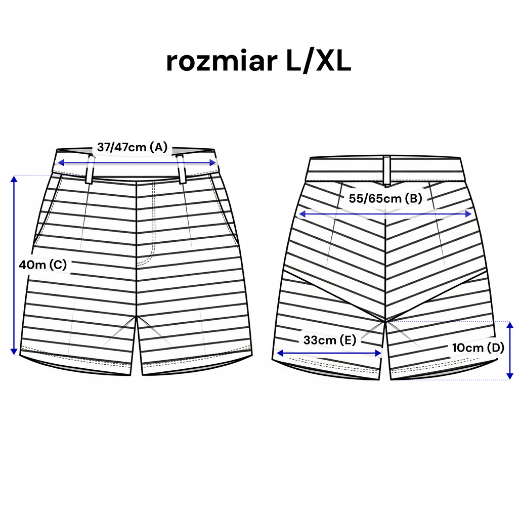Short pour femme à rayures, sans couture latérale - coupe ample