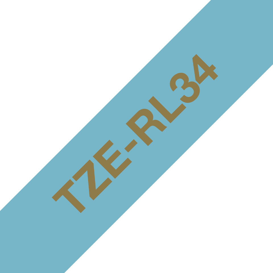 Brother Brother TZE-RL34 ruban d'étiquette Gold on blue