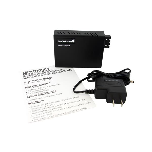 StarTech.com Convertisseur Ethernet fibre optique multimode SC 10/100 - 2 km