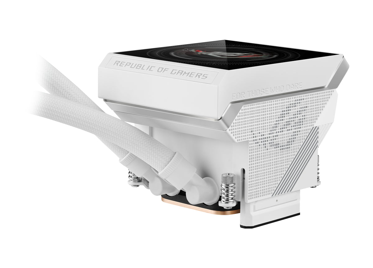 ASUS ROG Strix LC IV 360 ARGB LCD White Edition, Kit de Refroidissement Liquide, Ventilateurs 12 cm, Blanc
