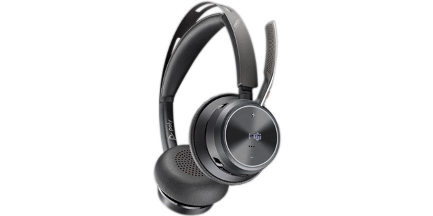 HP Poly Micro-casque Poly Voyager Focus 2 USB-C-C certifié Microsoft Teams + adaptateur USB-C/A +base de chargement