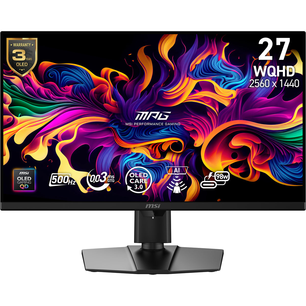 MSI MPG 271QR QD-OLED X50 Écran Gaming 26.5" WQHD 2560 x 1440 Noir